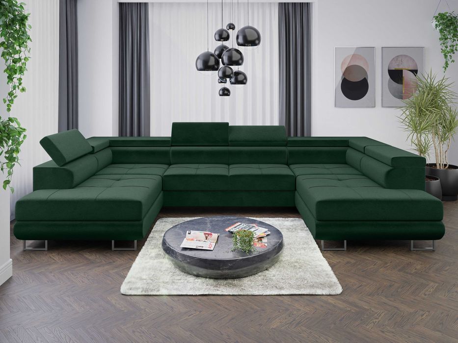 Narożnik Sofa Anton U funkcja spania delfin Kronos 7 sprezyna falista