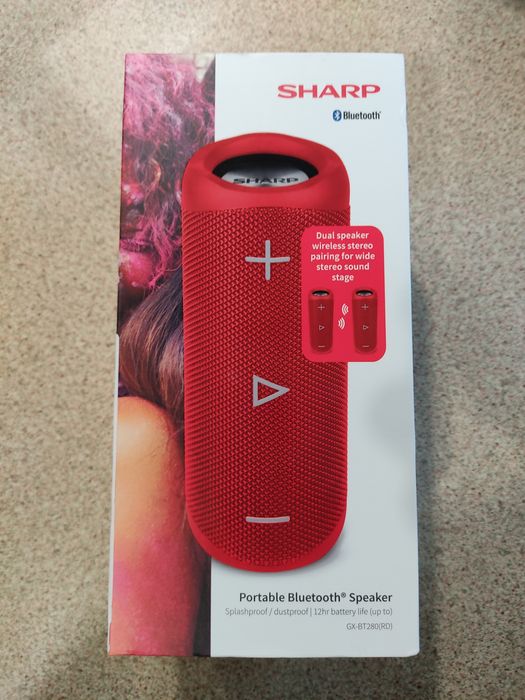 SHARP Portable Wireless Speaker Red (GX-BT280). Гарантия