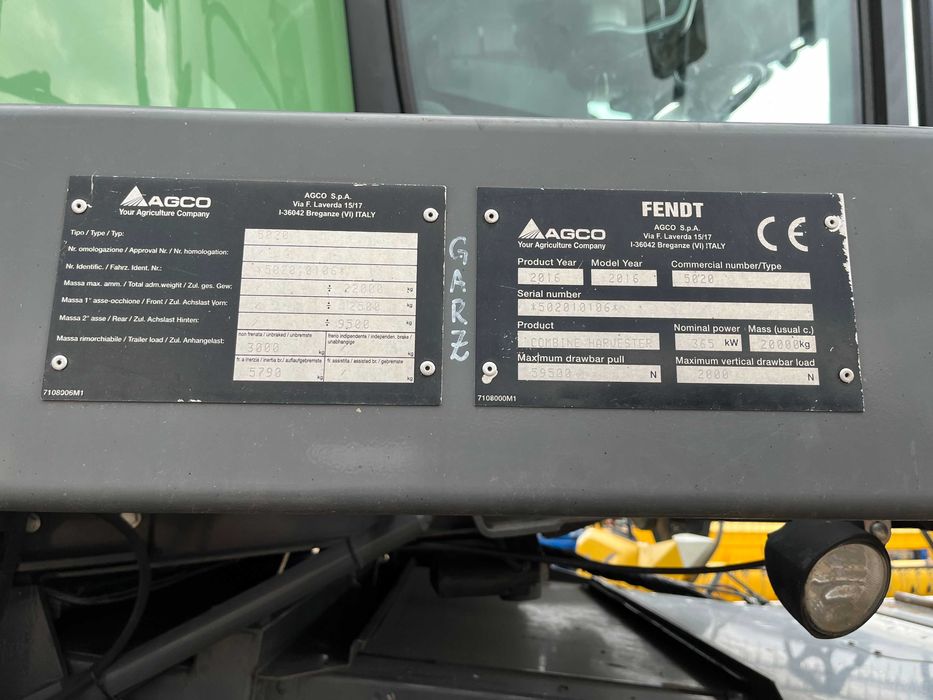 Kombajn Fendt 9490X | 2016 ROK | 1268 MTG
