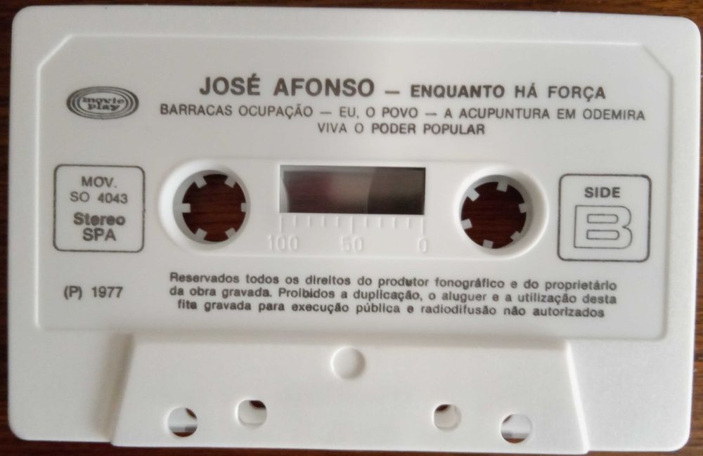 José Afonso	- - - - -		Enquanto Há Força	- - - - -	K7