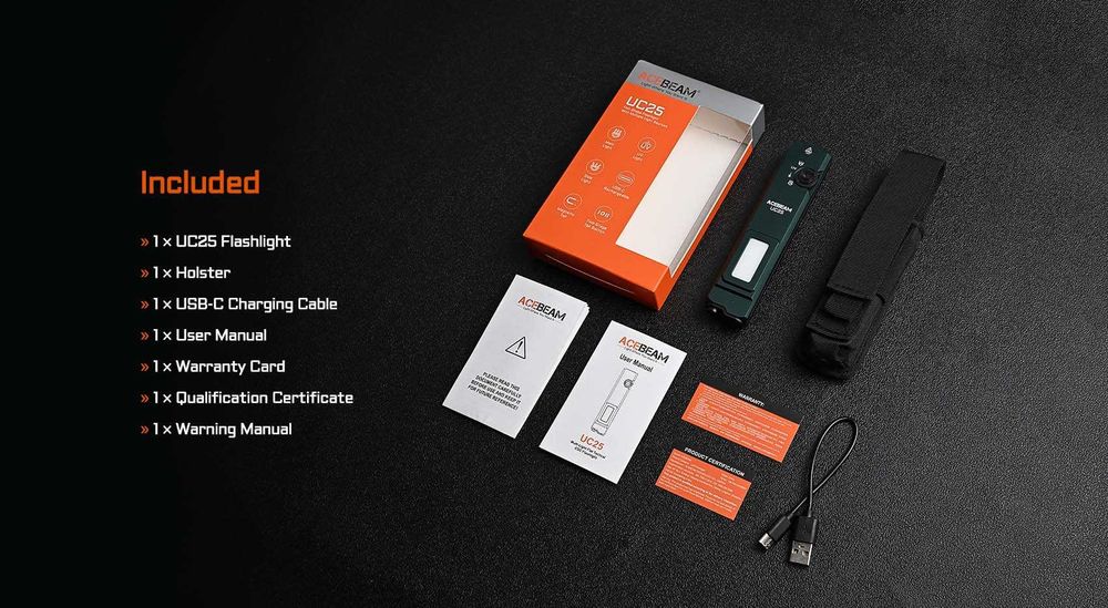 ACEBEAM UC25 Ліхтар Універсальний з Лазером, УФ, Магніт, 3100 Люмен