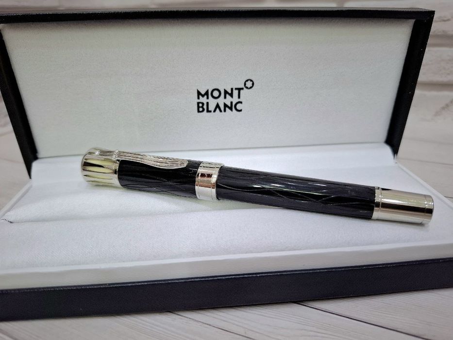 Кулькова металева ручка роллер Montblanc Марк Твен