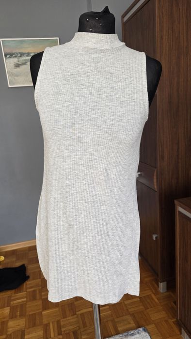 Półgolfik Vero Moda xs pólgolf tunika rozporki szara