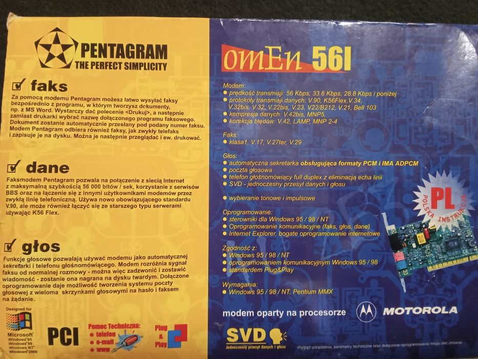 Modem Fax Pentagram PCI + drugi gratis.