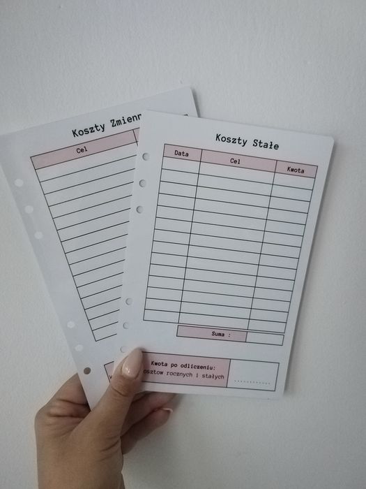 Planer finansowy a5 laminowany