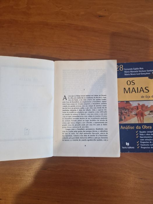 Romance "Os Maias", Eça de Queirós e livro de análise da obra