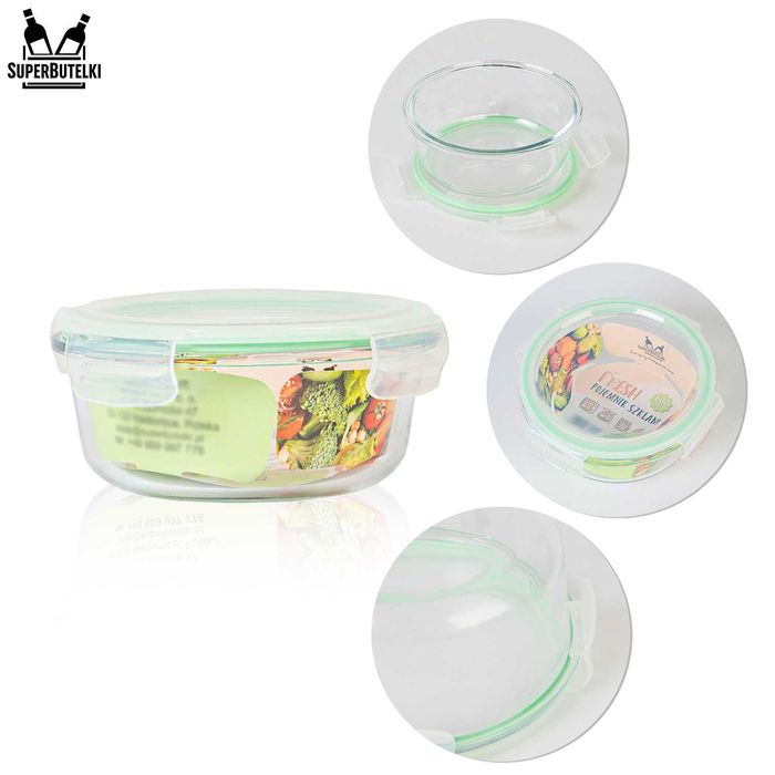 Pojemnik szklany 630 ml LUNCHBOX do mikrofali piekarnika zamrażarki
