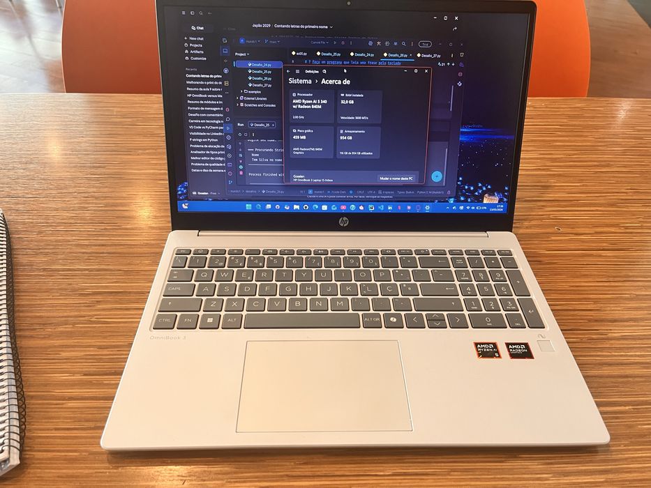 Vendo ou Troco HP omnibook 3, 32 RAM e 1 TB, novo com fatura