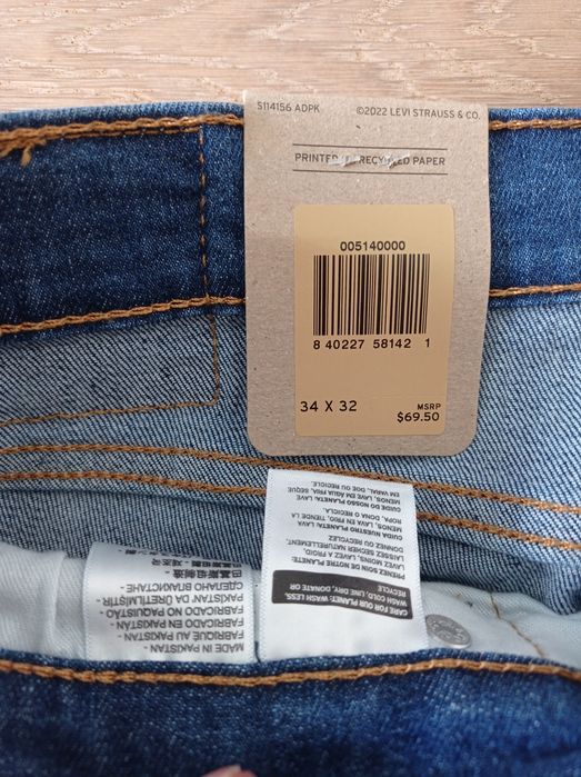 Levis 514 STRAIGHT STRETCH Nowe Oryginalne W34L32 TANIO za 1/3 ceny!!!