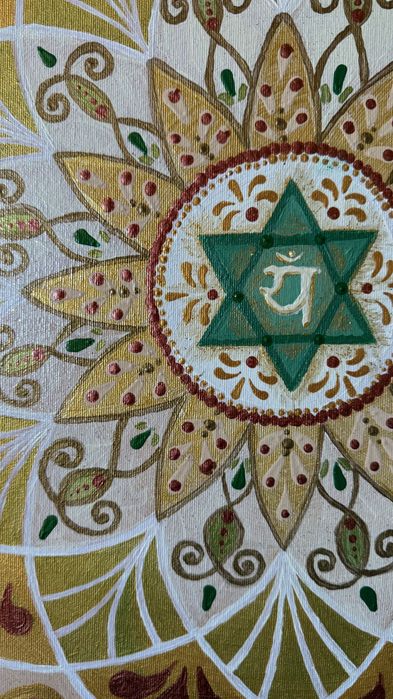 Obraz na płótnie- mandala ręcznie robiony 80x80