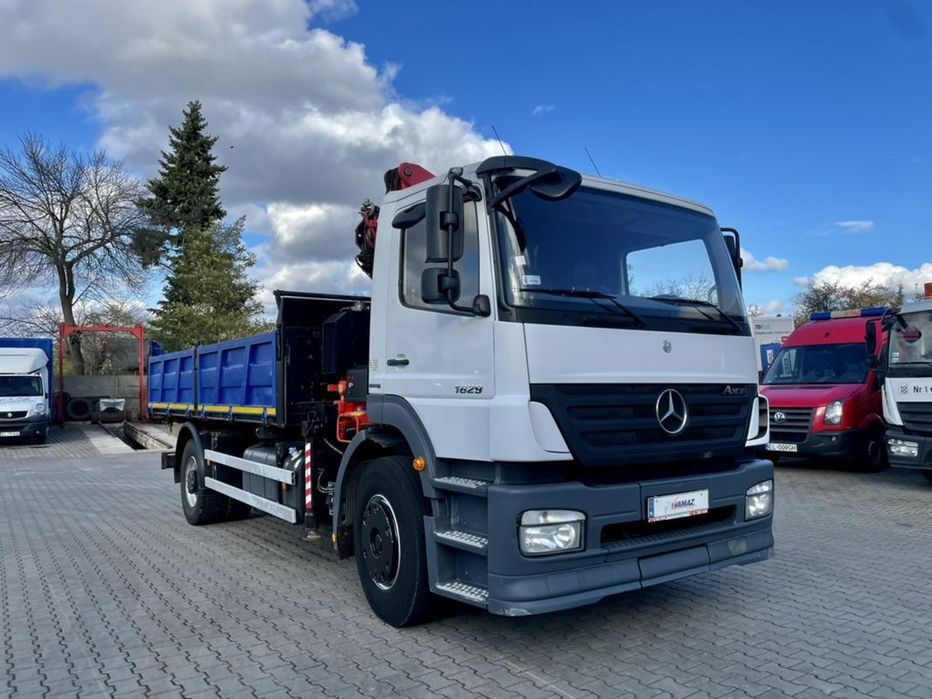 Mercedes-Benz Axor 1829  wywrotka trójstronna + żuraw HDS FASSI F110 UDT rej. PL 163500 netto