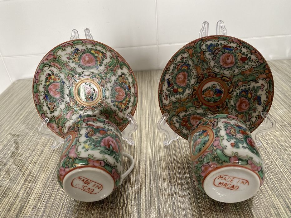 2Chávenas de Café com pires Porcelana da China