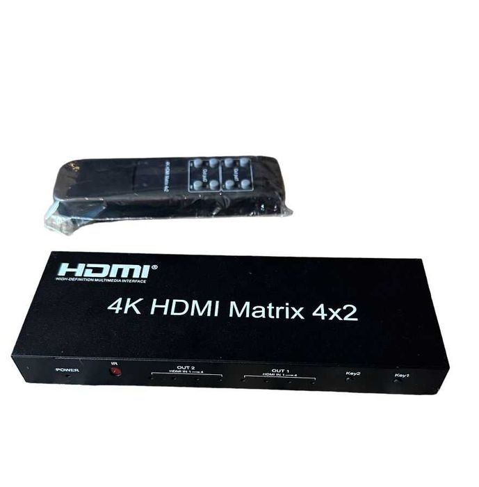 Przełącznik matrycowy HDMI Matrix Switch Splitter 4x2 1.4b Pilot k1025