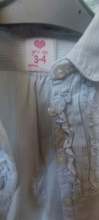 Blusa azul clara Lefties - tamanho 3/4 anos