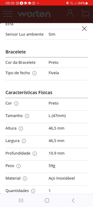 Relógio Samsung Galaxy watch6 classico