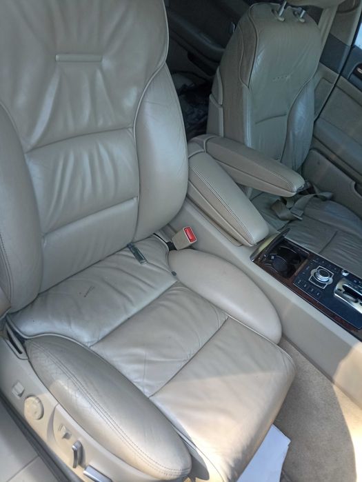 audi a8 d3 03r, siedzenia, fotele kanapy, tapicerka, środek