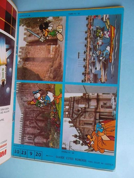 Revistas Disney com folha de cromos "Conheça Portugal", ver fotos.