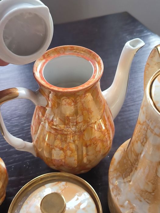 Zestaw kawowy Wałbrzych Chodzież Bogucice Roman filiżanki kawy mleko