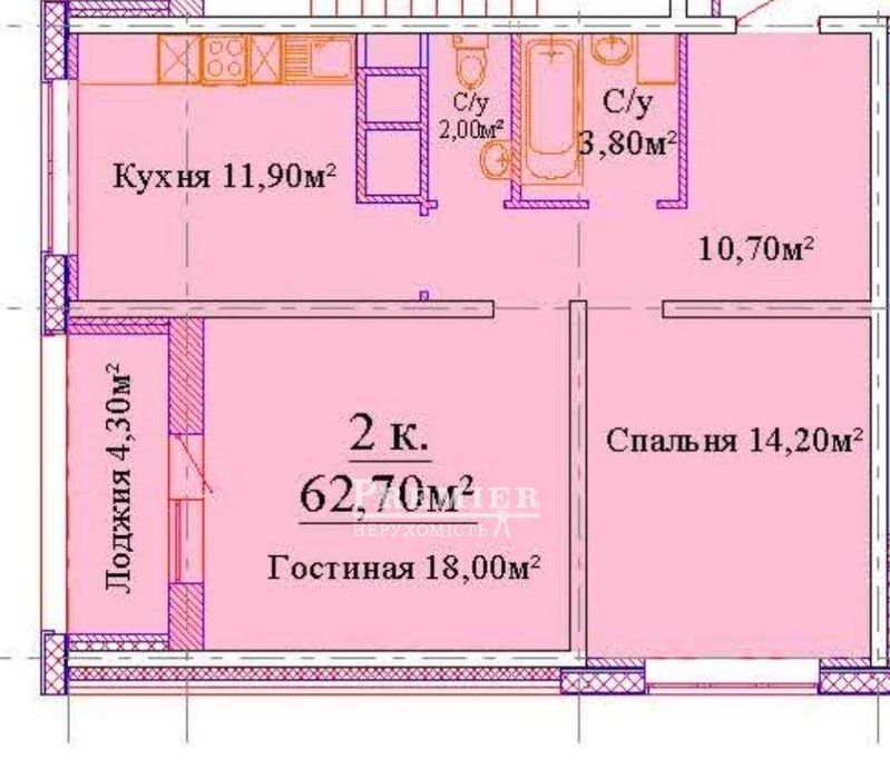 Заїжджай у нове життя /2-х кімнатна в новобудові