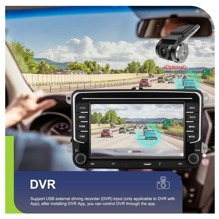 Rádio 4/64GB VW Golf Polo Passat Skoda Seat Carplay Android Auto GPS