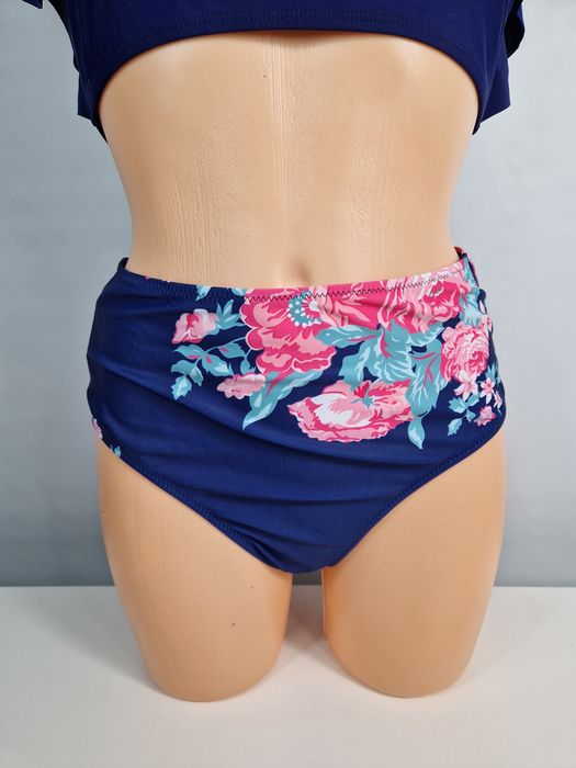 Strój kostium kąpielowy dwuczęściowy S 36 nowy granatowy hiszpanka