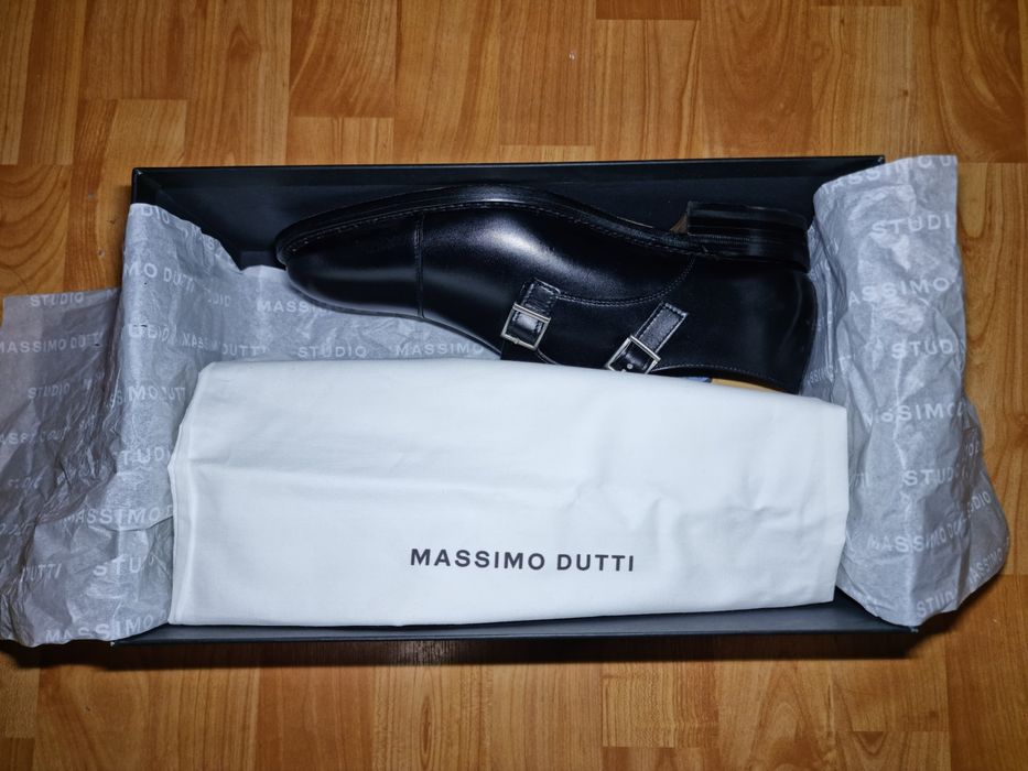 Sapato clássico double monkstrap Massimo Dutti Goodyear