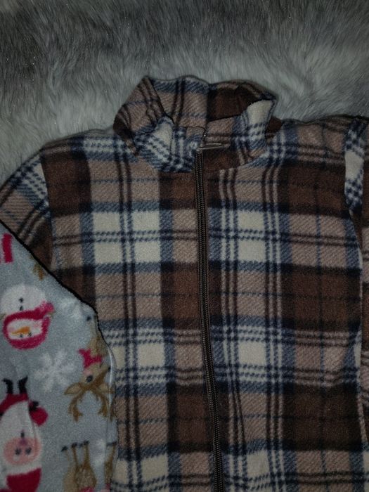 Ромпер флисовий 80 р. Клетка