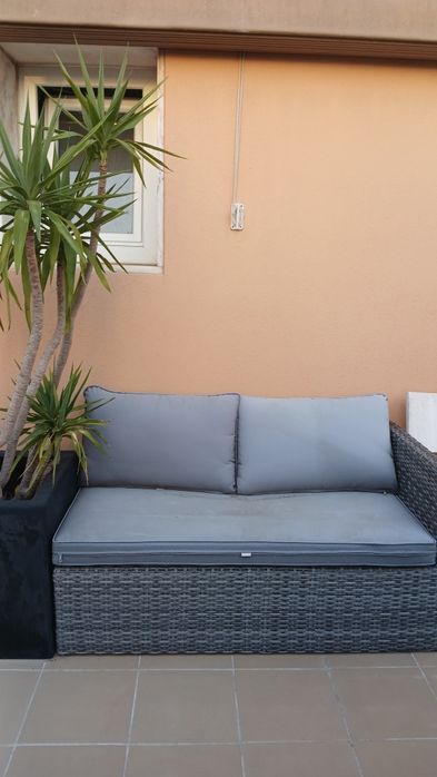 Sofá exterior en rattan