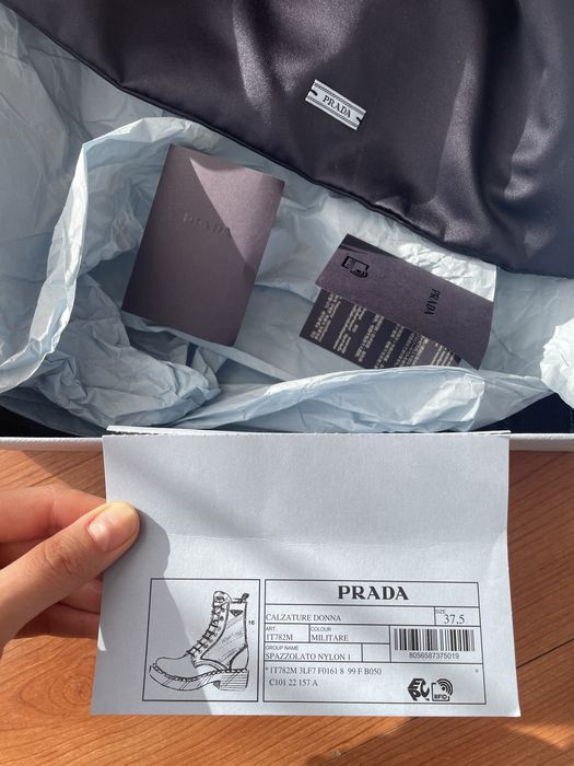 Зелені хакі черевики Prada Оригінал люкс