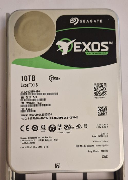 Жорсткий диск Seagate Exos X16 10TB SAS  ST10000NM002G