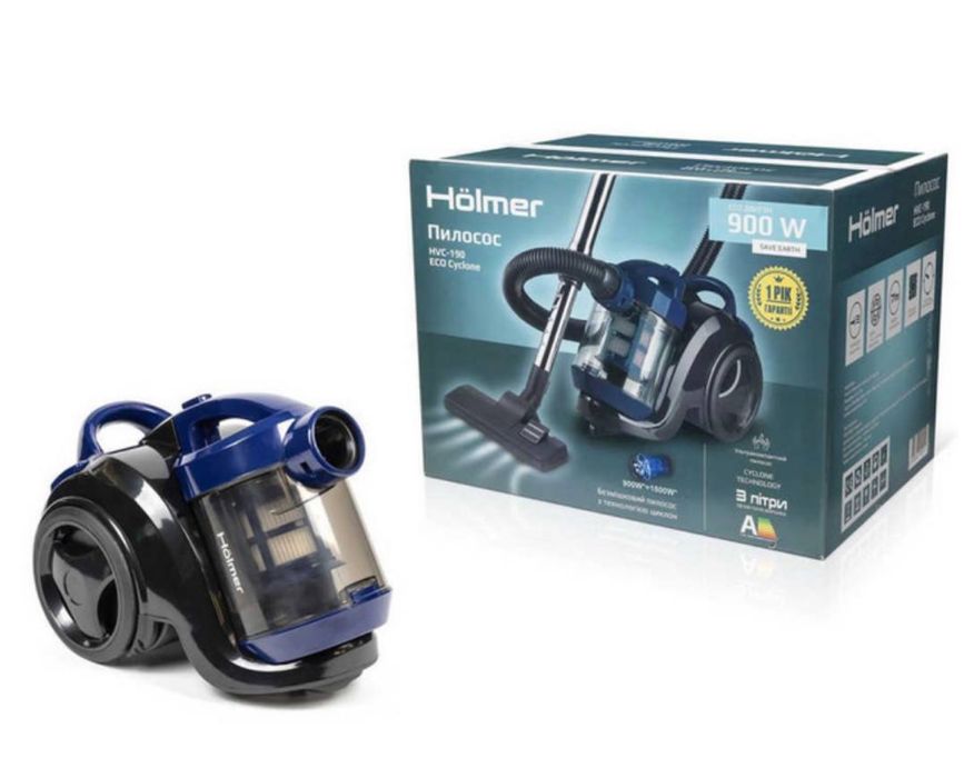 Пылесос новий пилосос Holmer HVC-190 ECO; Heinner HVC-MC700WB колбовый