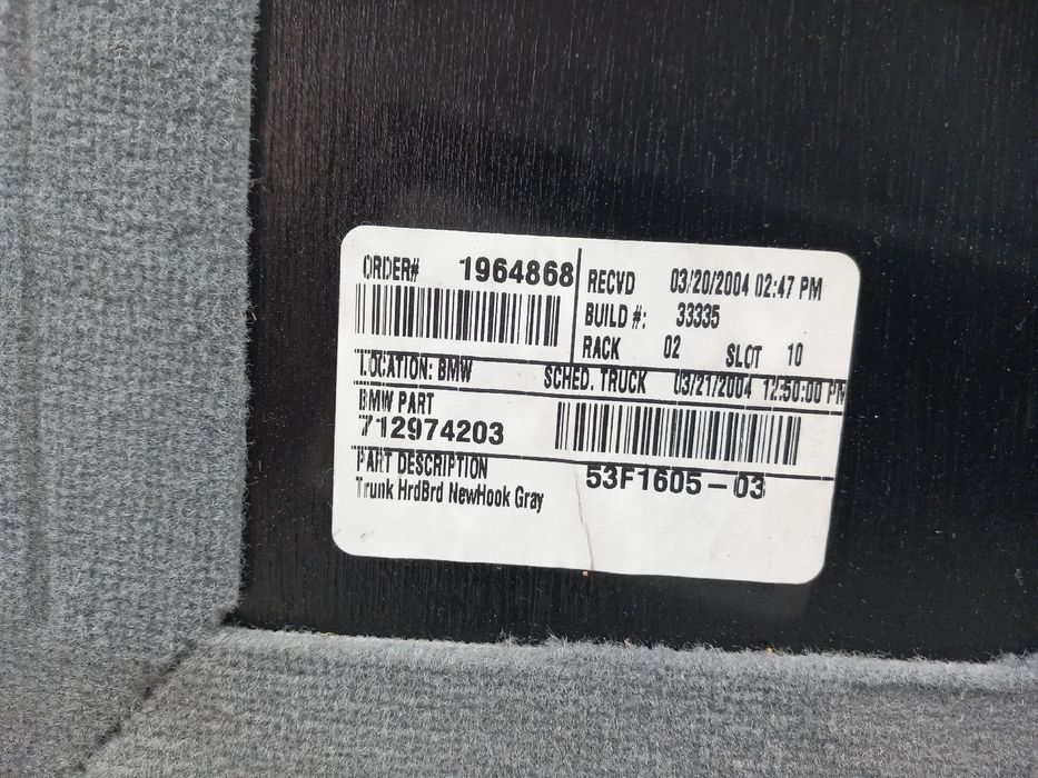 Cobertura inferior/ tapete / alcatifa da mala BMW X5 (E53)