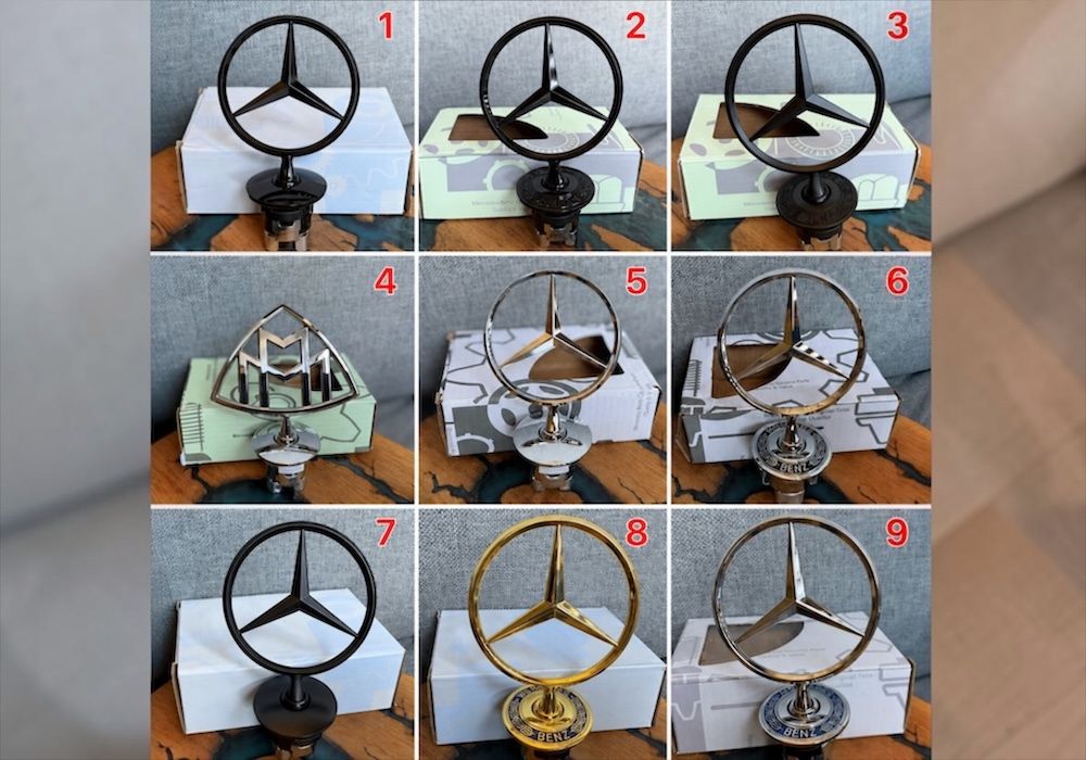Емблема Mercedes приціл значок на капот 44 мм.  Мерседес, штерн в капот маталл