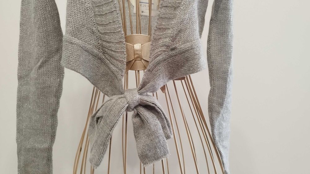 Casaco Curto Cinzento/Prateado