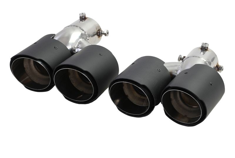 DIFUSOR TRASEIRO PARA BMW SÉRIE 3 G20 G21 + PONTEIRAS DE ESCAPE CARBONO DUPLAS