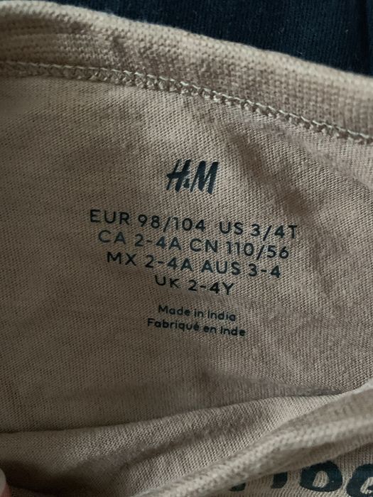 Bawełniane koszulki H&M r.98-104