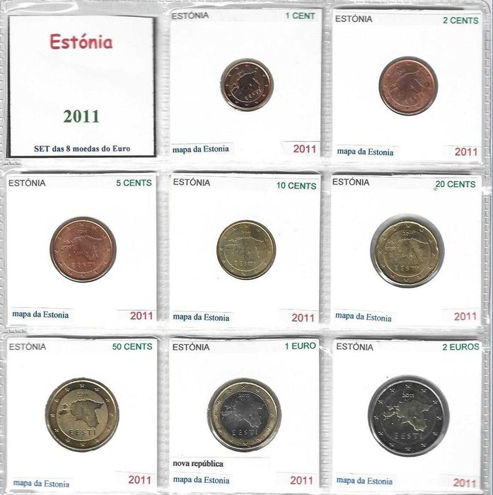 Estónia - - - - - Sets Anuais de Moedas de Euros - 2011