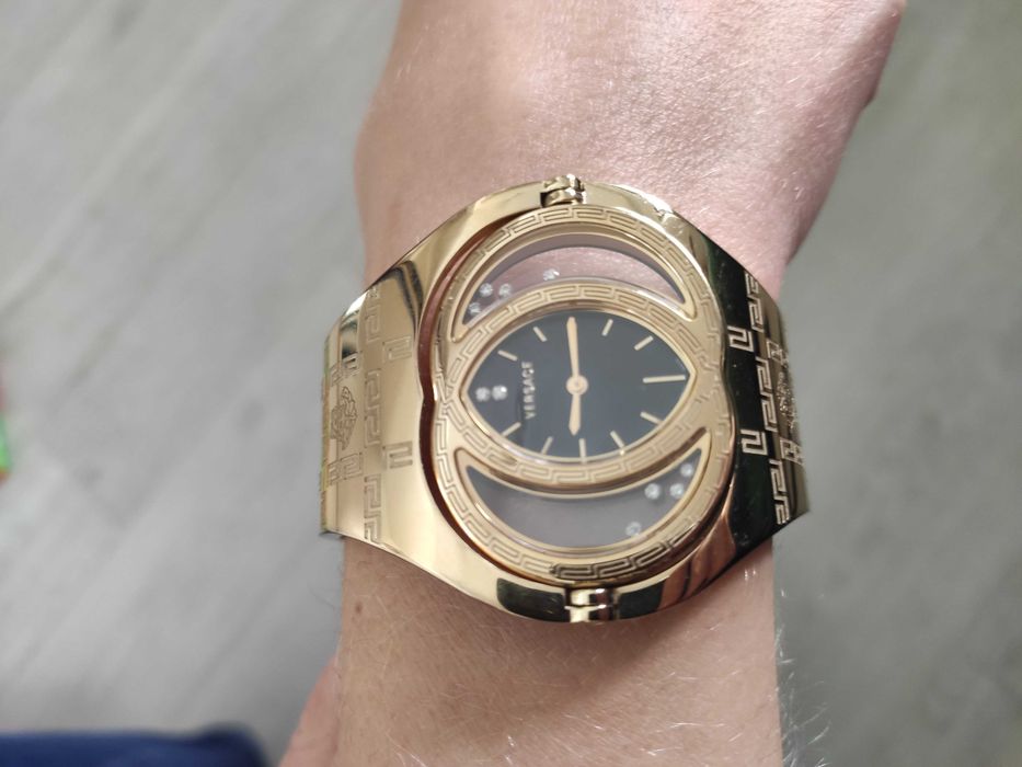 Zegarek damski złoty Versace Eclissi 83Q z diamentami i certyfikatem