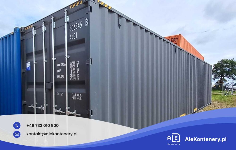 KONTENER MORSKI 12m - 40’HC - Nowy Wysoki 2.9m, Lębork