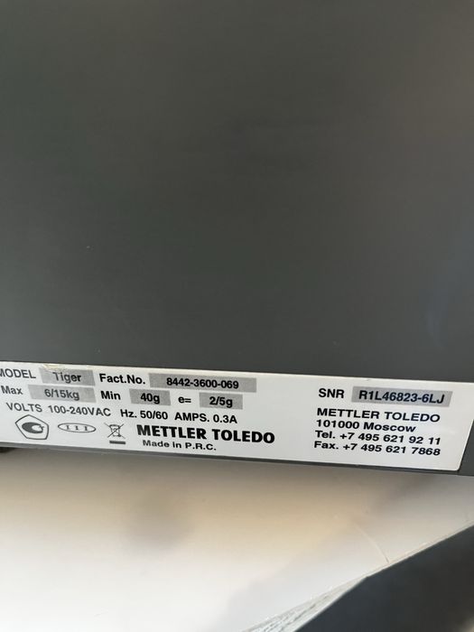 Ваги з друком чеків Mettler Toledo Tiger 3600PRO Метлер Весы Толедо Ваги з чекодруком ГАРАНТІЯ