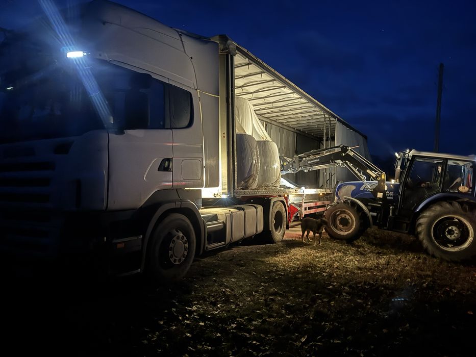 Transport bel słoma siano kukurydza