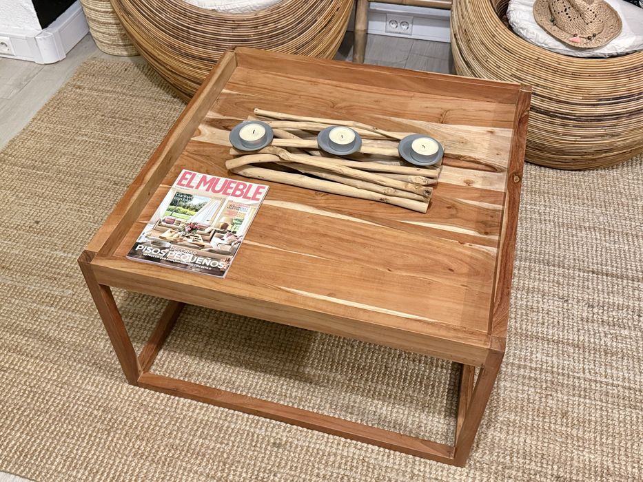 mesa, centro, apoio, sala, aparador, acacia, area,  rustica