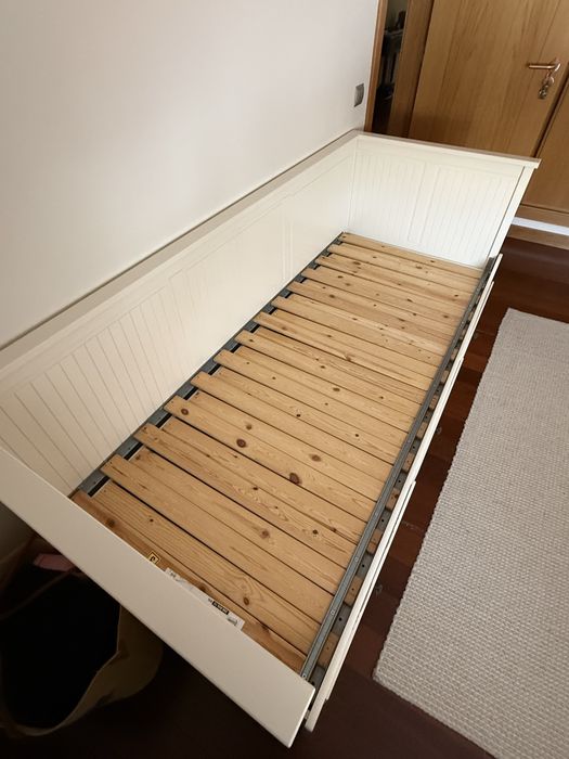 HEMNES IKEA Cama indiv/dupla c/3 gav, branco, 80x200 cm