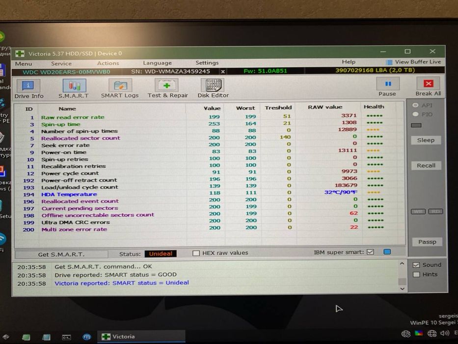 Жорсткий диск Western Digital green на 2тб.