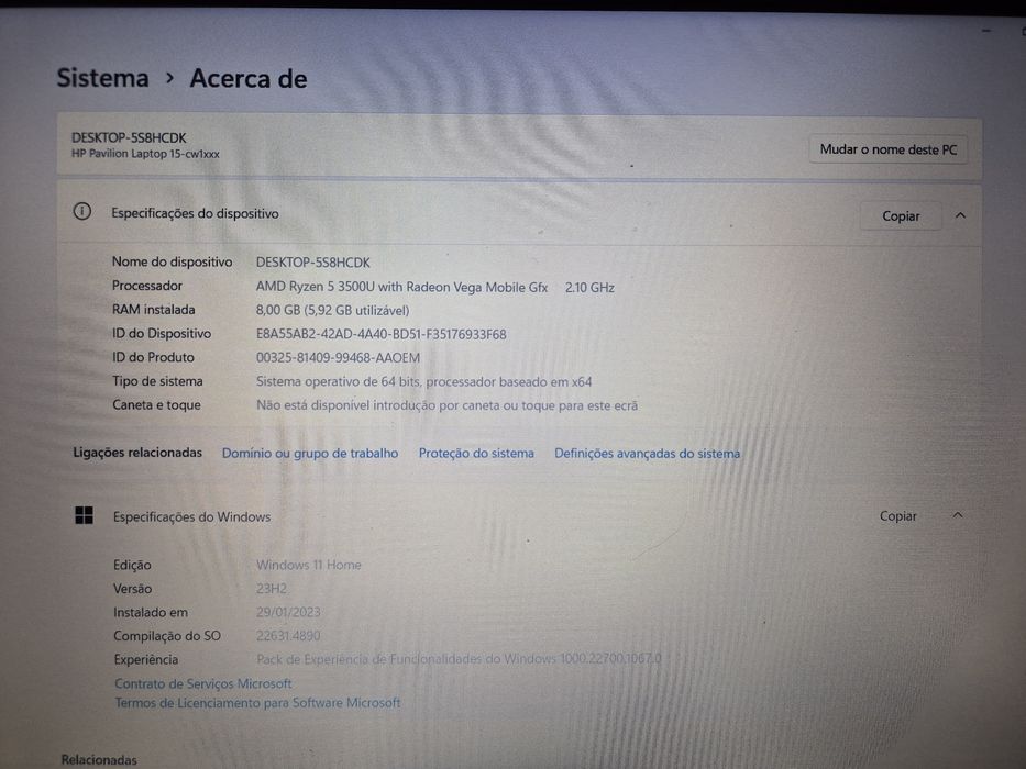 HP pavilion laptop 15