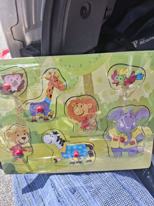 Puzzle infantil de madeira, de 7 peça