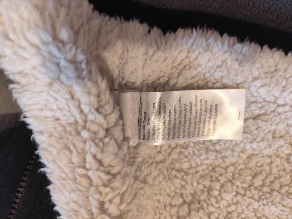 Granatowa wełniana kurtka Vertbaudet 3m 60cm