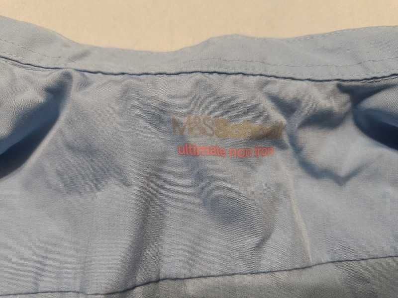 Niebieska błękitna elegancka koszula M&S School 110cm stan bdb