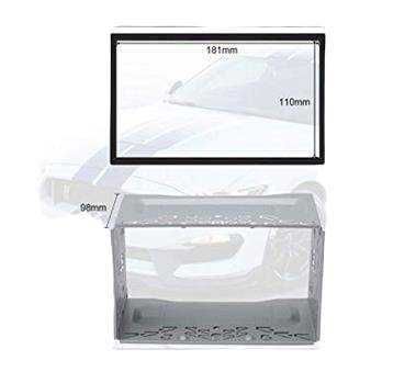 Moldura Metálica + ARO 2 DIN + 2 Fixadores para Radio 2DIN Universal