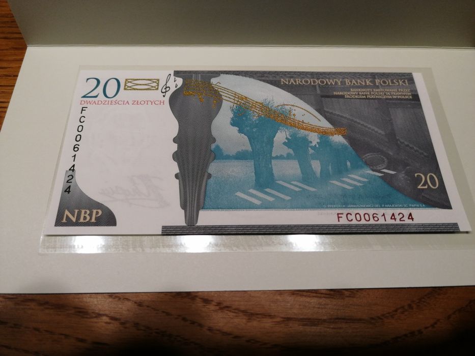 Banknot kolekcjonerski 20zł Fryderyk Chopin UNC